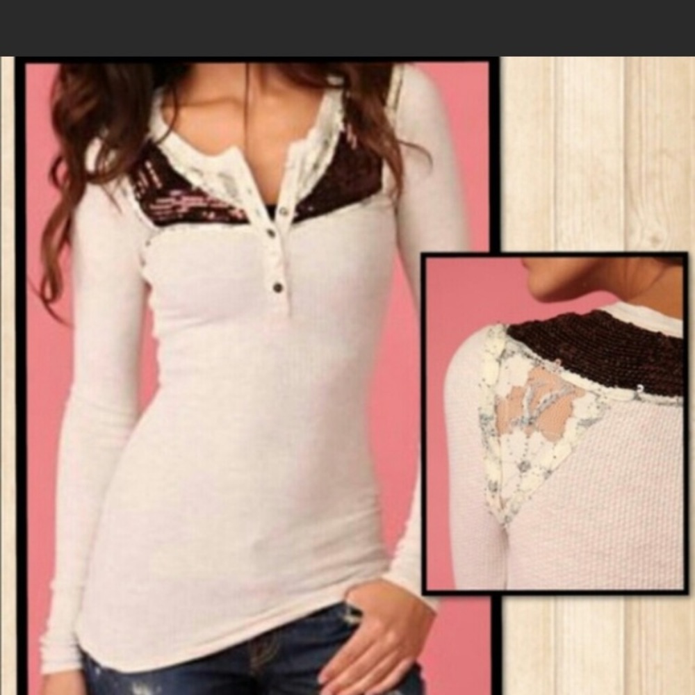 Free People sequence Henley